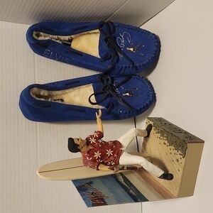 💙 🕺 Bradford Exchange Elvis Presley Dancing Blues Moccasins Blue Suede